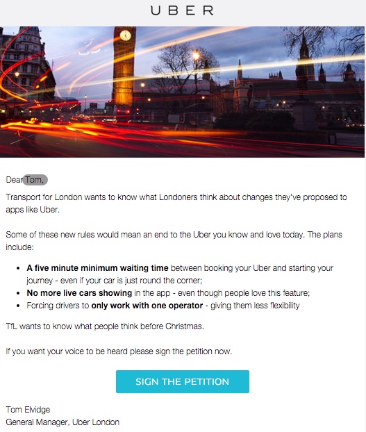 Uber email